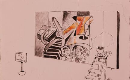 En un bar, exhiben otras perspectivas de un mural de Orozco