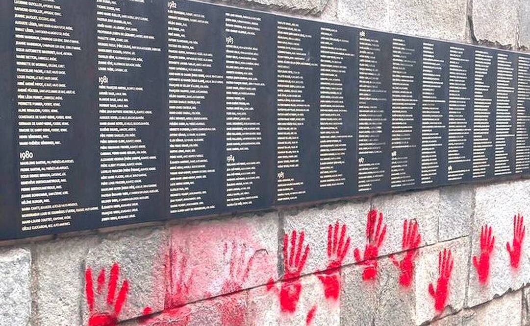 El presidente del Crif, Yonathan Arfi, recordó que las manos rojas son utilizadas como símbolo antisemita y lo consideró como "un grito del odio contra los judíos". Foto: Redes sociales