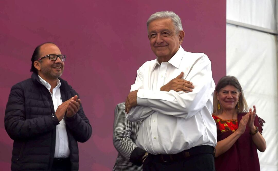 Presidente Andrés Manuel López Obrador en evento de programas del Bienestar en Nezahualcóyotl, Estado de México. Foto: Presidencia
