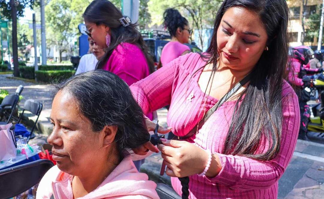 Realizan "Tapatón y Trenzatón" en la alcaldía Benito Juárez (19/10/2025). Foto: Especial