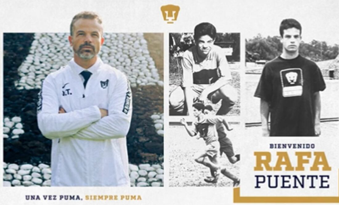 Rafa Puente siendo presentado en redes sociales / Foto: Pumas