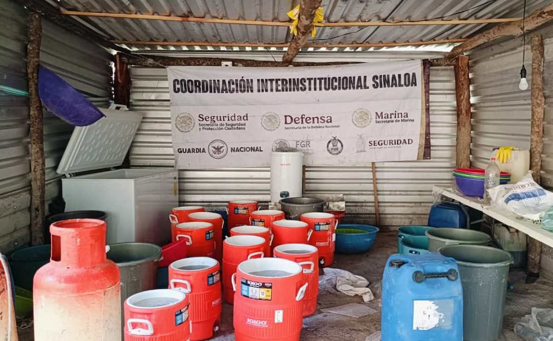 Semar localiza y neutraliza tres laboratorios clandestinos en inmediaciones de Sinaloa. Foto: Especial
