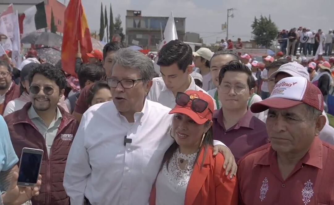 Monreal asistió al cierre de campaña de Delfina Gómez / Foto: Captura de pantalla