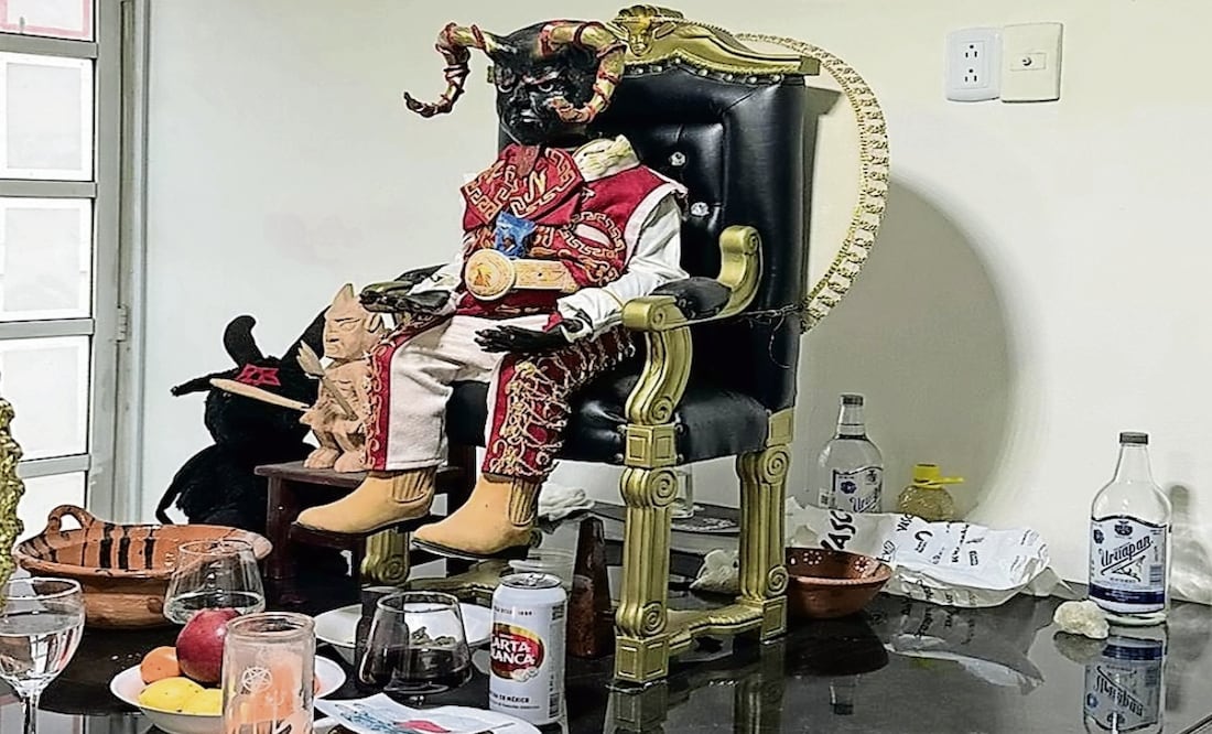 Delincuentes recurren a imágenes del diablo para encomendarse; autoridades los identifican como "centros de adoración" Foto: Especial