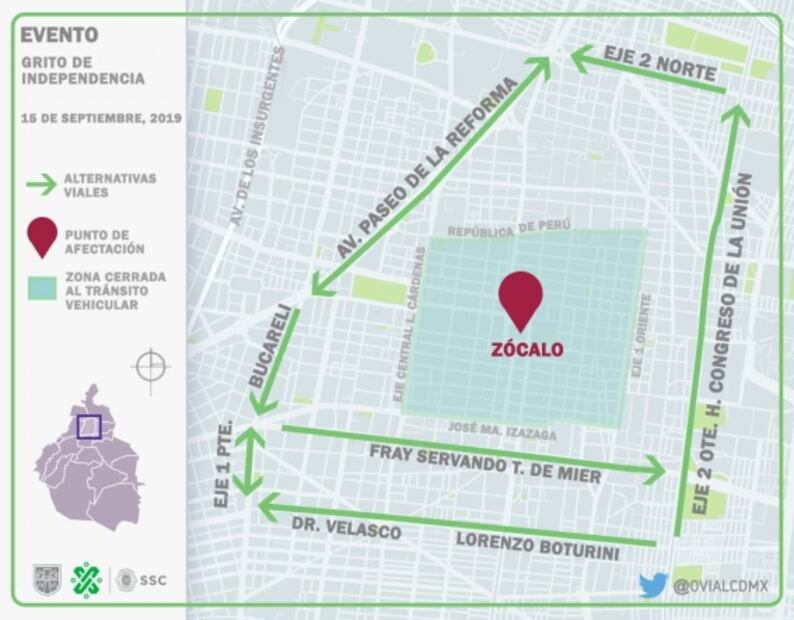 Seguridad Ciudadana, con operativo listo para festejos patrios en CDMX