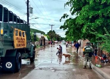 Implementan plan DN-III en municipios de Sinaloa tras afectaciones por la tormenta tropical Lorena