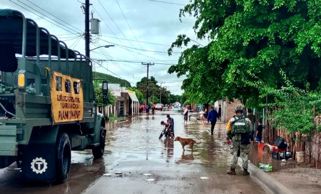 La Secretaría de la Defensa Nacional implementó el Plan DN-III en municipios de Sinaloa, el 6 de septiembre de 2025. Foto: especial