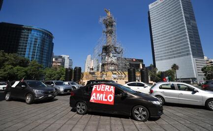 Automovilistas protestan por políticas de AMLO sobre Paseo de la Reforma