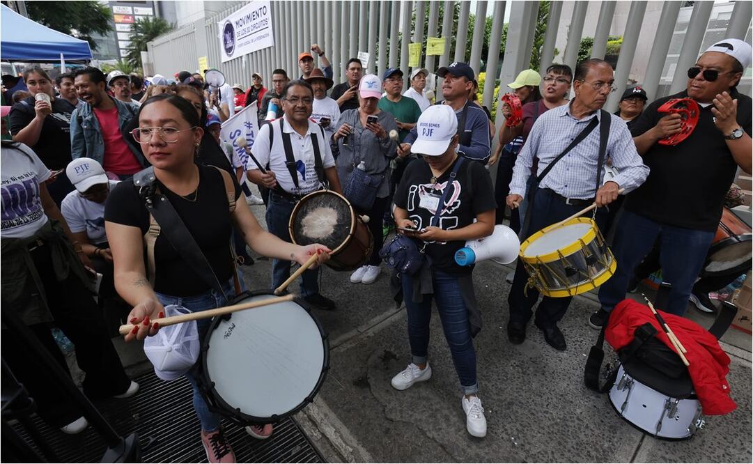 Trabajadores del poder judicial mantienen una protesta afuera del Consejo de la Judicatura Federal. 20 septiembre 2024. Foto: Fernanda Rojas/EL UNIVERSAL