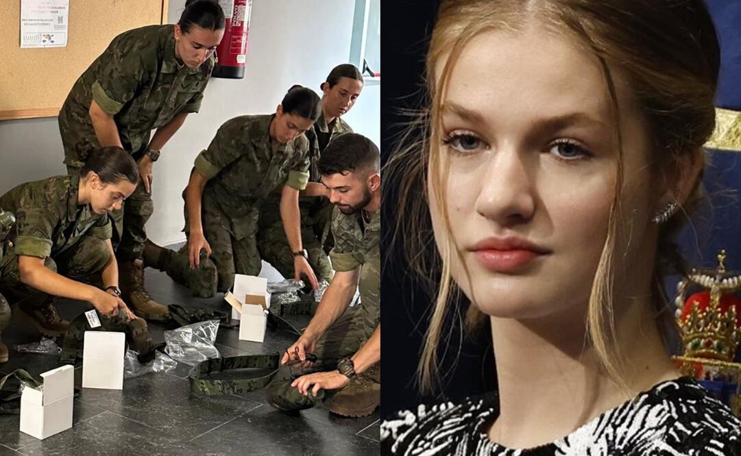 La princesa aparece en distintas estancias de la Academia General Militar de Zaragoza. Foto: Casa de SM el Rey / EFE
