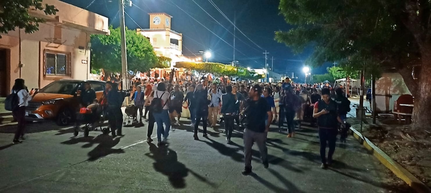 Migrantes latinoamericanos sorprendieron a las autoridades con su llegada al Itsmo de Tehuantepec. Foto: Especial