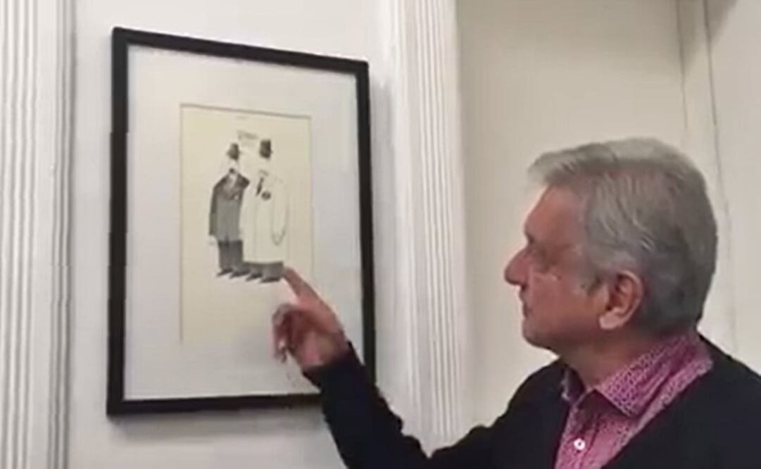 Andrés Manuel López Obrador recordó a Naranjo, caricaturista de EL UNIVERSAL, con un video publicado en Facebook. (Foto: Tomada de video)