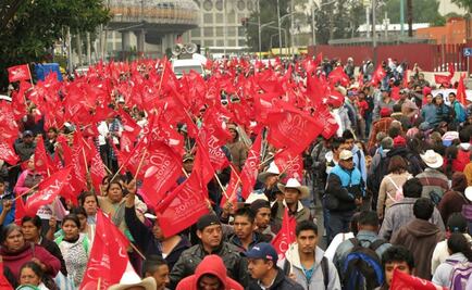 Protestan antorchistas en San Lázaro ante discusión de presupuesto