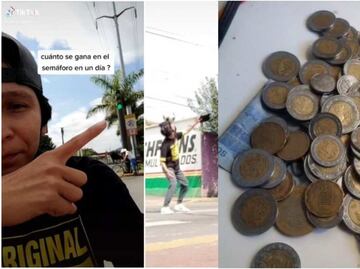 Viral: Joven muestra cuánto dinero gana en un semáforo haciendo dominadas