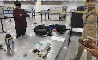 Marina detiene a un hombre con más de tres kilos de cocaína en el AICM; llegó proveniente de Colombia