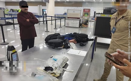 Marina detiene a un hombre con más de tres kilos de cocaína en el AICM; llegó proveniente de Colombia