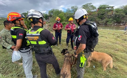 Buscan a hombre arrastrado por el Río Pesquería; reanudan operativo con helicóptero y binomios caninos en Escobedo, Nuevo León