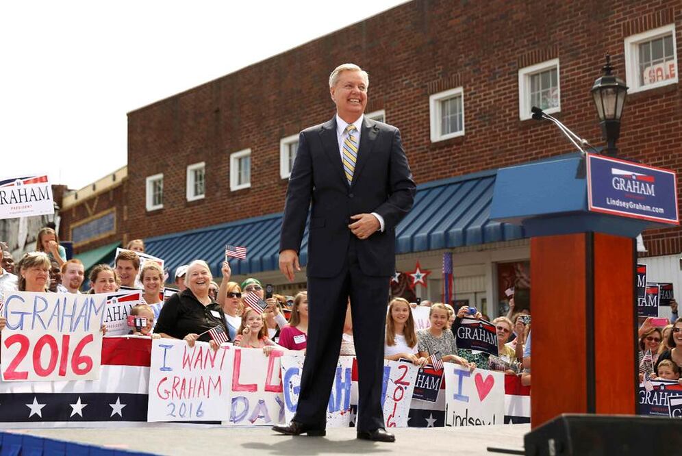 El senador republicano Lindsey Graham anunció ayer, en Carolina del Sur, su candidatura a las presidenciales de 2016  Foto: Reuters