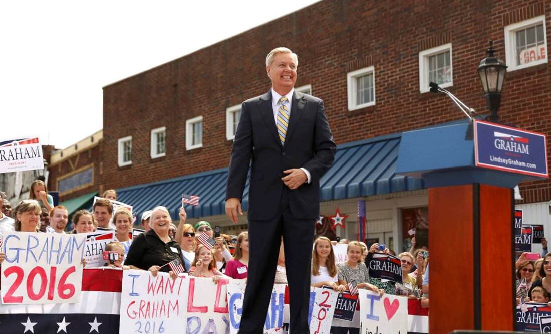El senador republicano Lindsey Graham anunció ayer, en Carolina del Sur, su candidatura a las presidenciales de 2016 Foto: Reuters