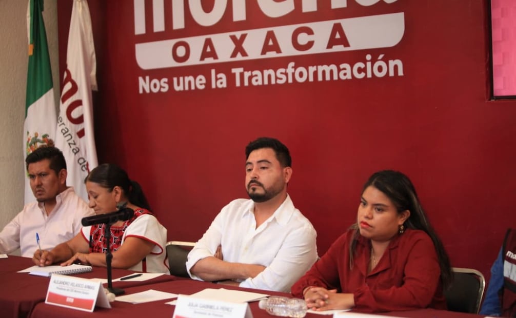 Morena Oaxaca defiende a Rubén Rocha ante postura del PAN; asegura que es “intervencionismo” de Estados Unidos.
Foto: Edwin Hernández.