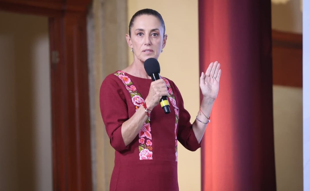 La presidenta Claudia Sheinbaum Pardo durante la “Mañanera del Pueblo” de este 19 de mayo de 2026 en Palacio Nacional. Foto: Luis Camacho/ EL UNIVERSAL