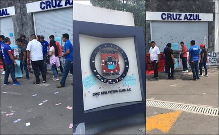 Aficionados de Cruz Azul confrontan a Siboldi en La Noria
