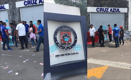 Aficionados de Cruz Azul confrontan a Siboldi en La Noria