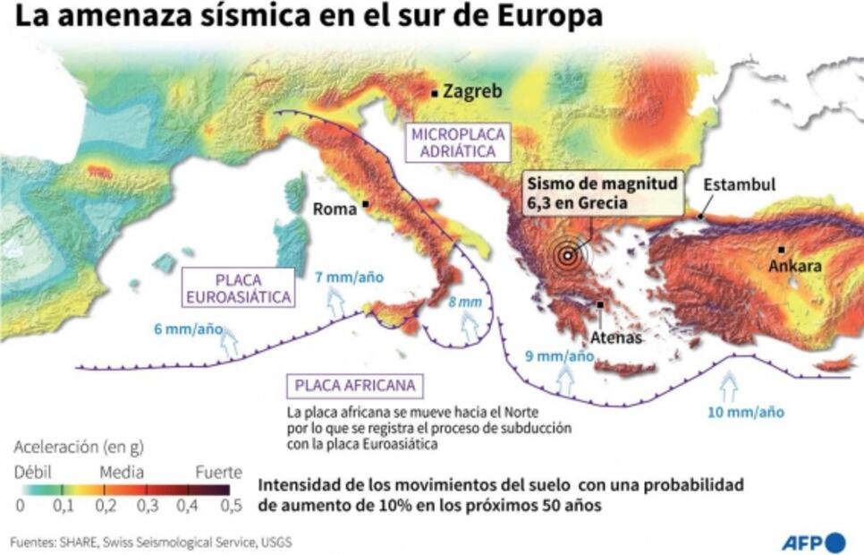 Sismo de magnitud 6.0 sacude Grecia; no se registran víctimas