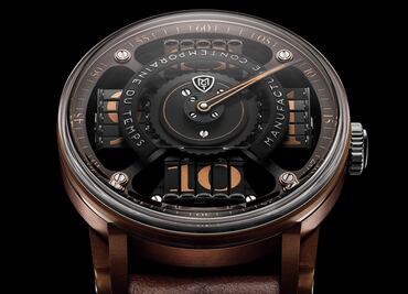 La grandeza del bronce en un reloj avant-garde