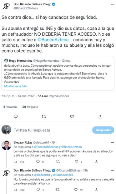 Salinas Pliego responde a presunta estafa de abuelita en banco: "se contradice"