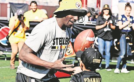 Convivio de gozo absoluto con jugadores de Steelers