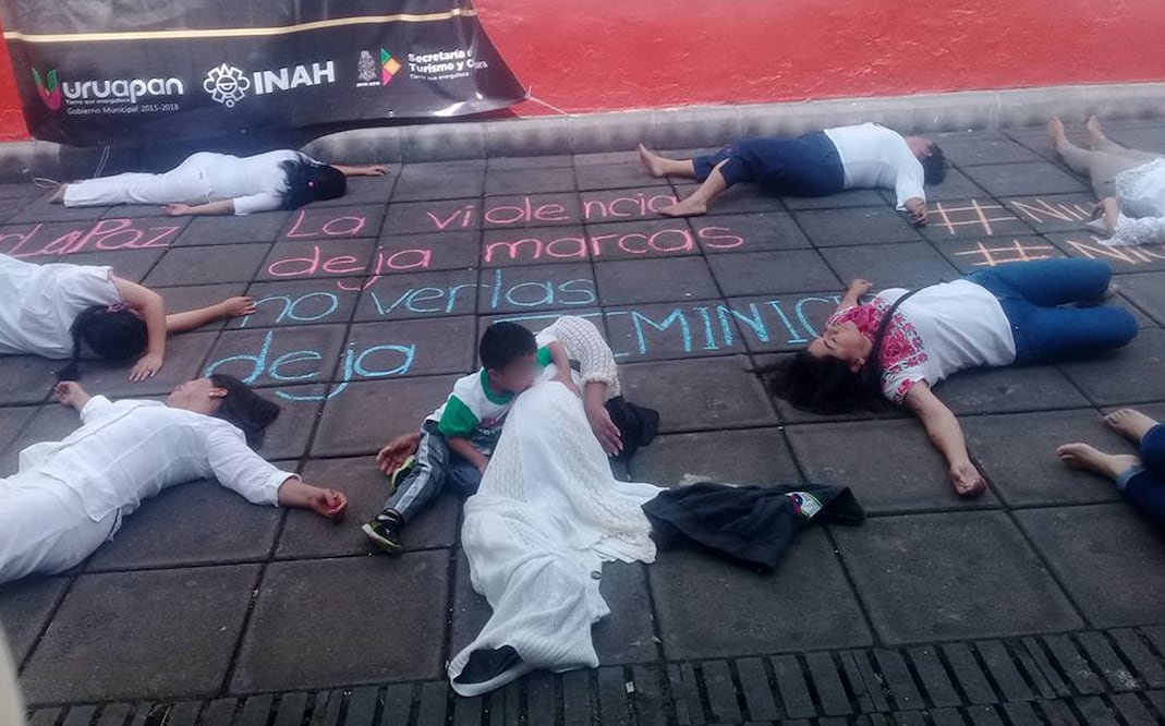 Manifestación en Michoacán por feminicidios (ARCHIVO. EL UNIVERSAL)