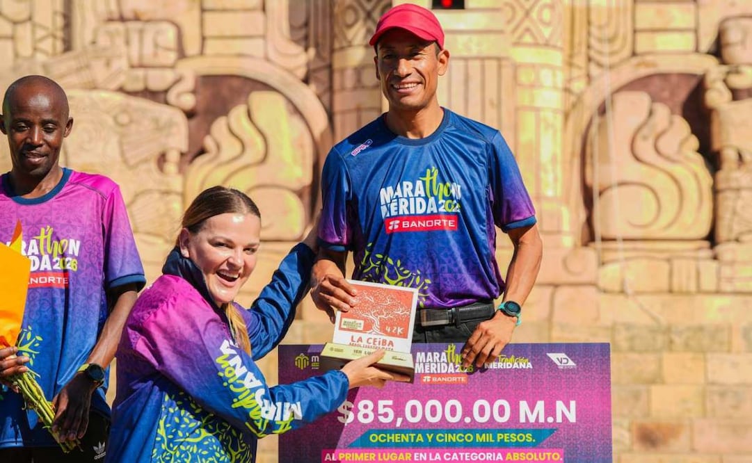 Más de 6 mil corredores participan en el Marat'hón Mérida Banorte 2026 (04/01/2025). Foto: Especial