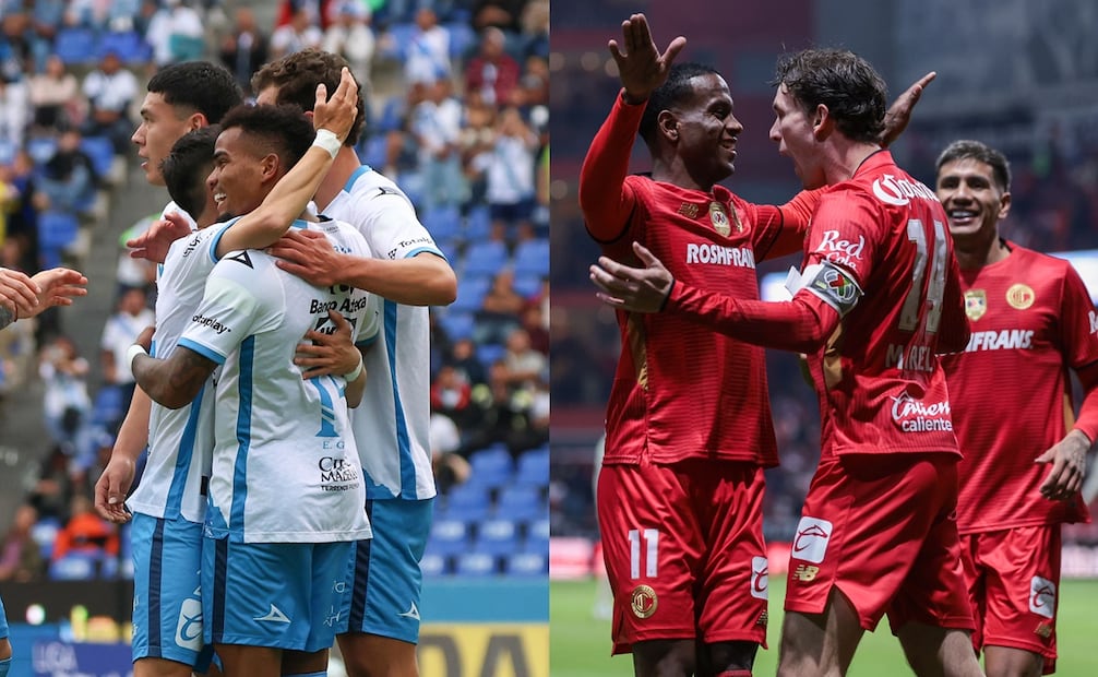 Puebla y Toluca en festejo de gol, durante la fase regular del torneo Clausura 2026 de la Liga MX - Foto: Imago7