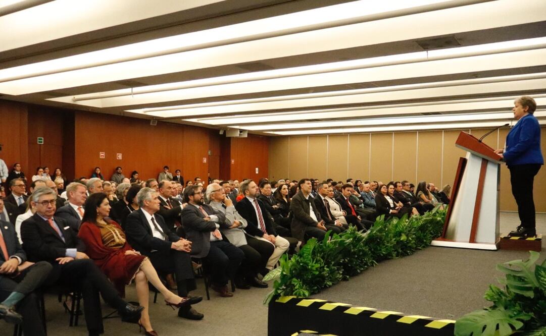 Canciller Alicia Bárcena se despide del cuerpo diplomático de México. Foto: SRE