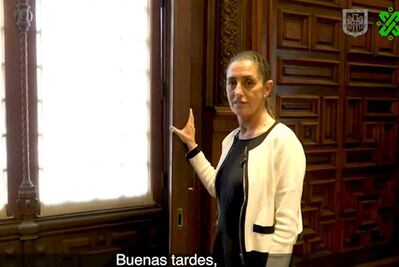 Sheinbaum se encuentra con ventanas y puertas blindadas en oficina