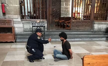 Logran identificar a detenido por apuñalar a cura en Catedral