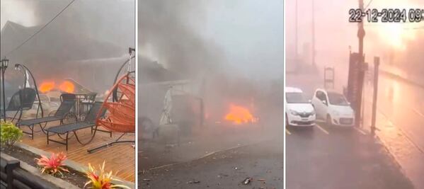 VIDEOS: Desplome de avioneta en zona comercial del sur de Brasil deja nueve muertos