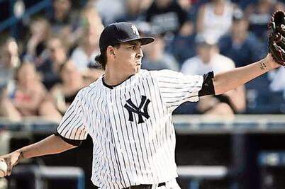 Gallegos escala con los Yankees