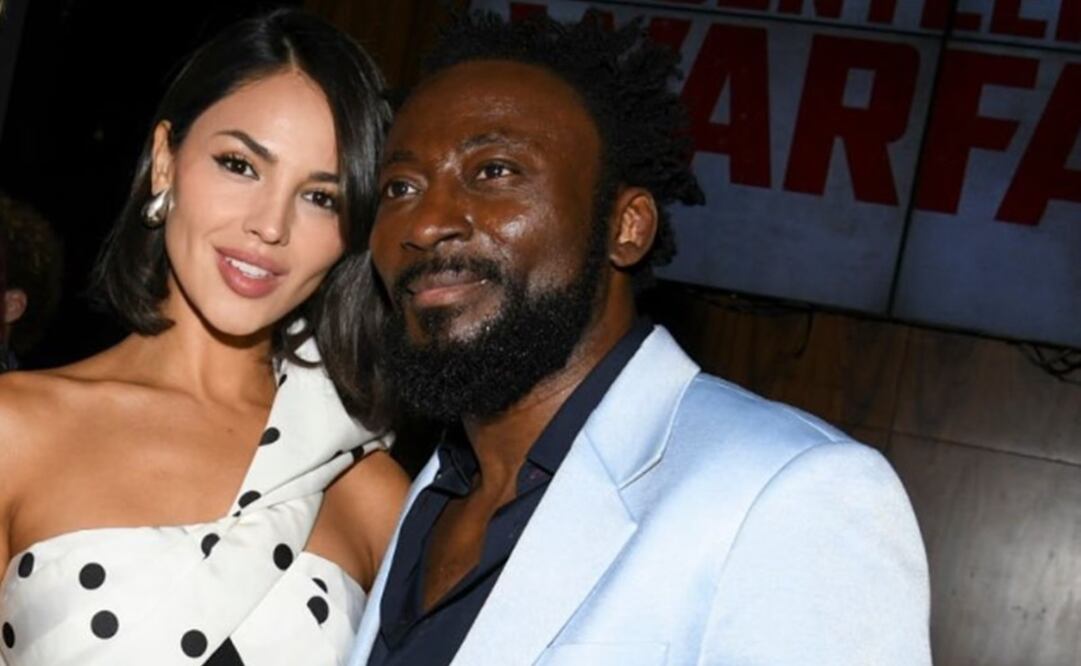 Eiza González y Babs Olusanmokun. Foto: Tomada del perfil de X de Eiza González.