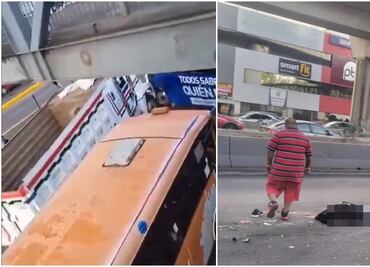 Video. Camionero huye tras atropellar a checador en Periférico Norte