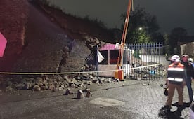 Se desploma muro sobre caseta de vigilancia en alcaldía Miguel Hidalgo; guardia de seguridad resulta herido