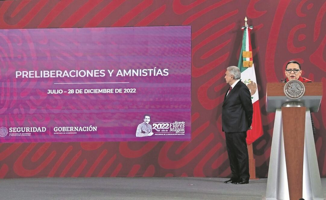 En Palacio Nacional, Rosa Icela Rodríguez expuso que la SSPC realiza trabajo coordinado con autoridades estatales de procuración de justicia y administración, así como de la Secretaría de Gobernación. Foto: Tomada de Twitter