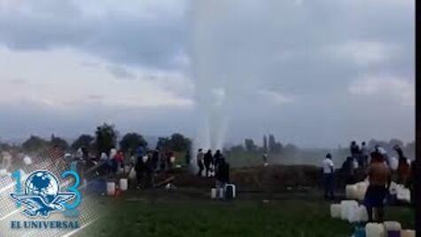 Así recolectaban gasolina de toma clandestina en Hidalgo antes de la explosión   