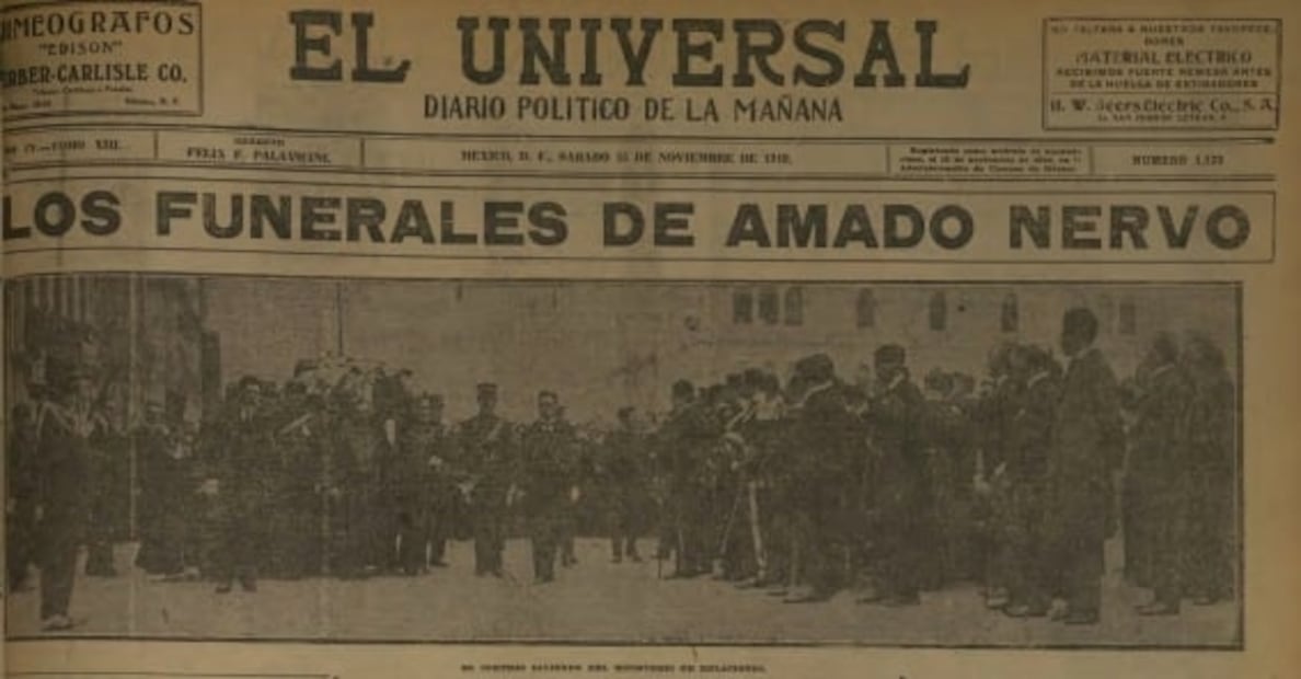 Los restos de Amado Nervo tardaron 5 meses en llegar a México y el país no escatimó en su funeral