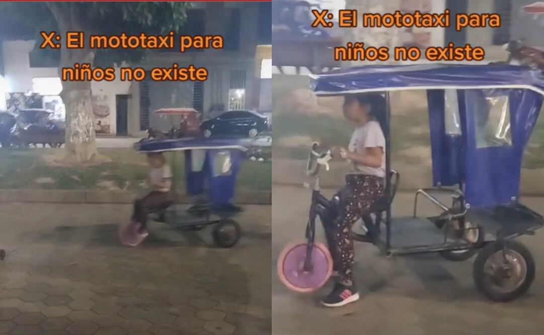 Una niña manejando un mototaxi para niños se ha hecho viral en TikTok. Foto: TikTok czarjp1105