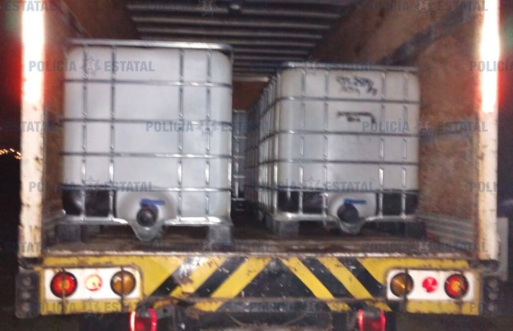 Asegura SSEM 40 mil litros de combustible y 7 vehículos en el municipio de Huehuetoca. Foto: Especial