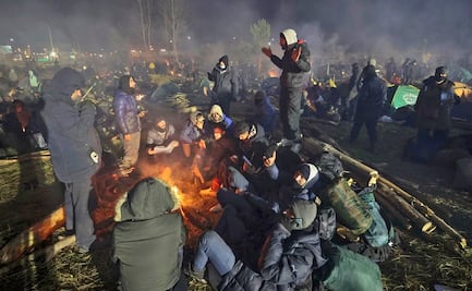 Unos mil migrantes están refugiados en nave industrial de Bielorrusia