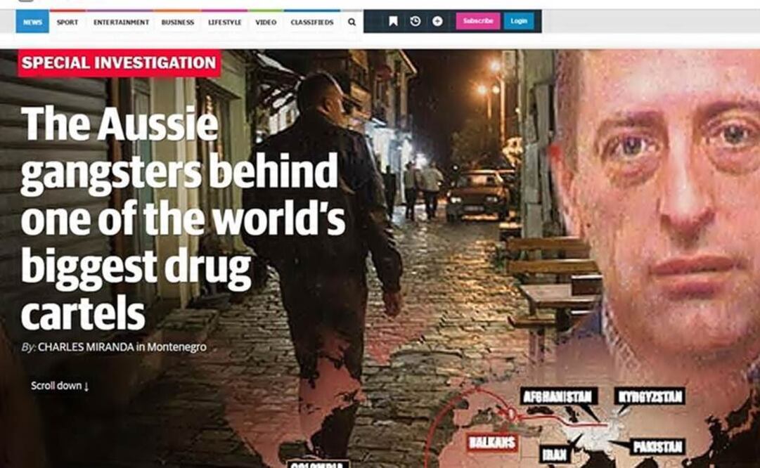 The Australian gang and its links with Mexico and Colombia are front page items for the local press. (Photo: couriermail.com.au)