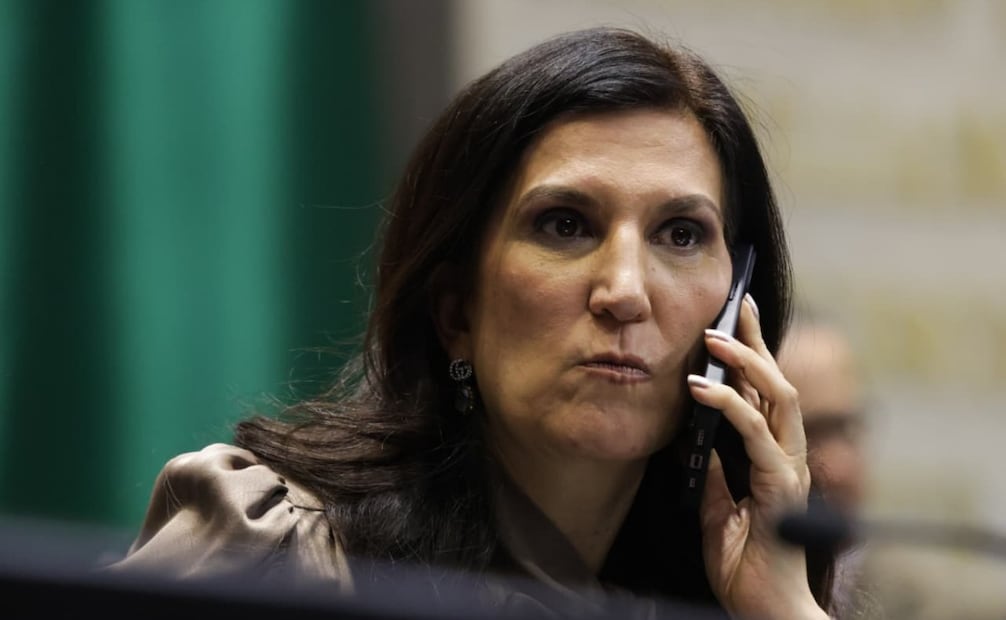 La presidenta de San Lázaro, Kenia López Rabadán, durante la sesión de la Comisión Permanente en la Cámara de Diputados este miércoles 7 de enero de 2026. Foto: Carlos Mejía/ EL UNIVERSAL